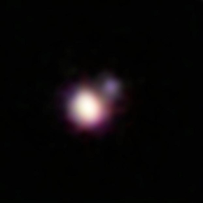 Image réelle de CFBDSIR1458+10A (à gauche) et CFBDSIR1458+10B (à droite) obtenue avec le télescope Keck à Hawaii. © Michael Liu, University of Hawaii.[...]