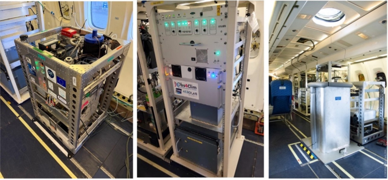 Exemples d’instruments de mesures atmosphériques embarqués sur l’ATR42 