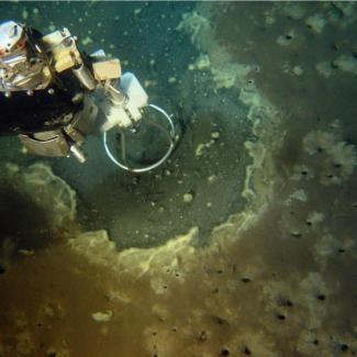 Le Nautile prélève le gaz directement en fond de mer. 

© Ifremer-Nautile/Marnaut 07[...]