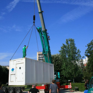 Installation du dispositif de mesure dans le Laboratoire de l'hygiène de la Ville de Paris.

© Institut für Troposphärenforschung.[...]