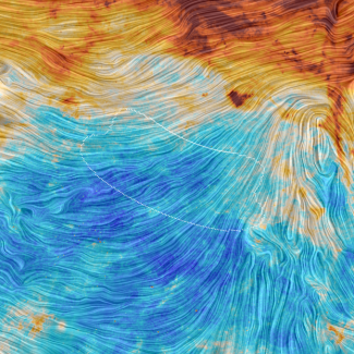 Cette image montre une zone du ciel proche du pôle Sud galactique basée sur les observations faites par Planck-HFI à 353 GHz. Les couleurs représentent l’émission de la poussière, une composante mineure mais cruciale du milieu interstellaire qui baigne la Voie Lactée. La texture, en revanche, montre l’orientation du champ magnétique galactique ; cette information est déduite de la direction de l’émission de lumière polarisée par les poussières. La région indiquée par le pointillé blanc est celle qui a [...]