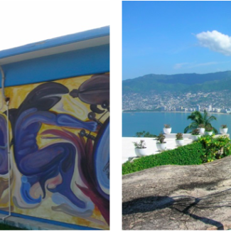 Deux stations GPS permanentes, l’une sur le toit de l'école de Papanoa, lieu de l'épicentre du séisme d'avril 2014 (station PAPA, photo de gauche) et  l’autre au cœur de la lacune sismique de Guerrero, surplombant la baie d'Acapulco (ACAP, à droite).

© Nathalie Cotte / CNRS.[...]