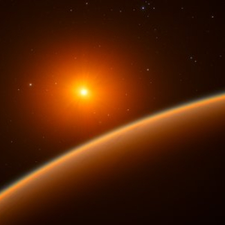 Vue d’artiste de l’exoplanète de type super-Terre baptisée LHS 1140b. Crédits : ESO[...]