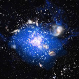 Vue d'artiste du nuage de gaz froid autour de la galaxie Toile d'Araignée. © ESO/M. Kornmesser[...]