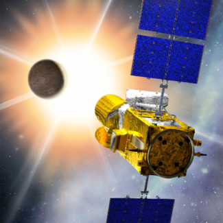 Le satellite CoRoT. Crédits : CNES/Ill. D. Ducros.[...]