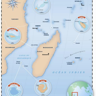 Carte des Îles Éparses