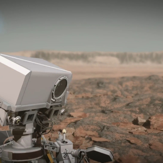 Tête du mât de l’astromobile (rover) Perseverance