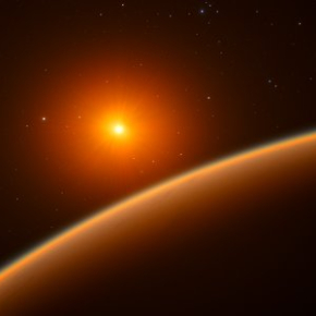 Vue d’artiste de l’exoplanète de type super-Terre baptisée LHS 1140b. Crédits : ESO[...]