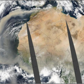 Image dans le visible du spectromètre MODIS (Moderate resolution imaging spectroradiometer) à bord du satellite Aqua du 6 mars 2004. © NASA[...]