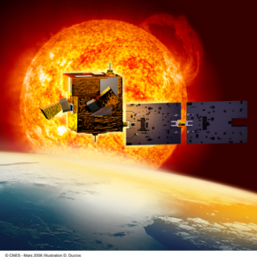 Figure 1 : Instrument PICARD/SODISM à bord du satellite PICARD.
Crédits : CNES.[...]