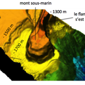 Ce récif long d’une vingtaine de kilomètres et large de quelques kilomètres a été cartographié en bordure d’une falaise sous-marine haute de près de 2 kilomètres. Il présente des indices d’émersion passée alors qu’il est à présent enfoui sous plus d’un kilomètre d’eau. Il témoigne ainsi d’un enfoncement progressif des fonds océaniques depuis plusieurs millions d’années[...]