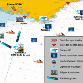 Sites et opérations MOOSE, positionnés sur une carte de navigation du SHOM.[...]