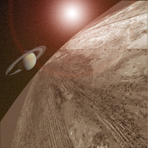 Illustration avec Saturne et une image radar des dunes de Titan. © Antoine Lucas
[...]