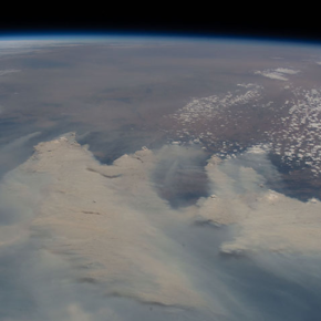 Photo des feux prise par un astronaute depuis la station spatiale internationale le 4 janvier 2020.