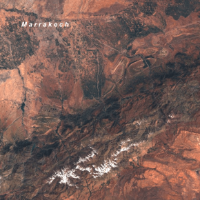 Image Landsat du 14 Avril 2017, bassin du Tensift, Maroc